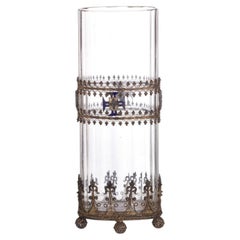 Silver - Glass and filigree silver jug - 19th century