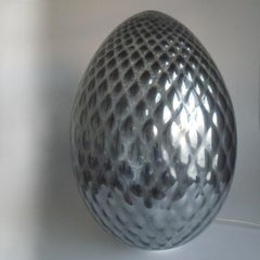 Silver Glass Egg Lamp, Italy, 2000s