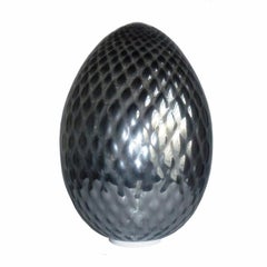 Silver Glass Egg Lamp, Italy, 2000s