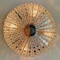 Lampada da incasso in vetro argentato di Emil Stejnar per H. Richter, anni '50
