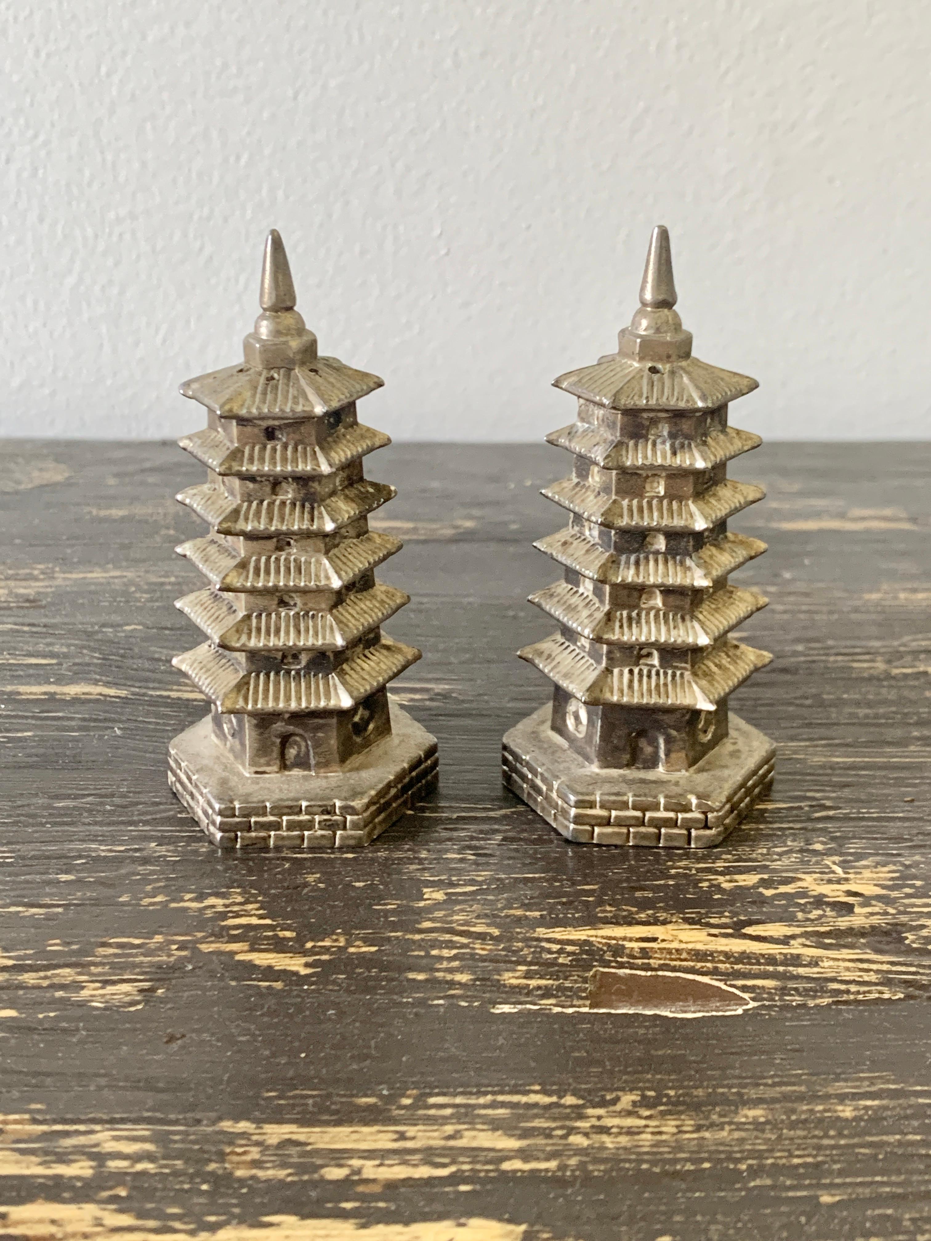 chinoiserie salt and pepper shakers