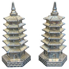 Porta sale e pepe Godinger Chinoiserie Pagoda in argento