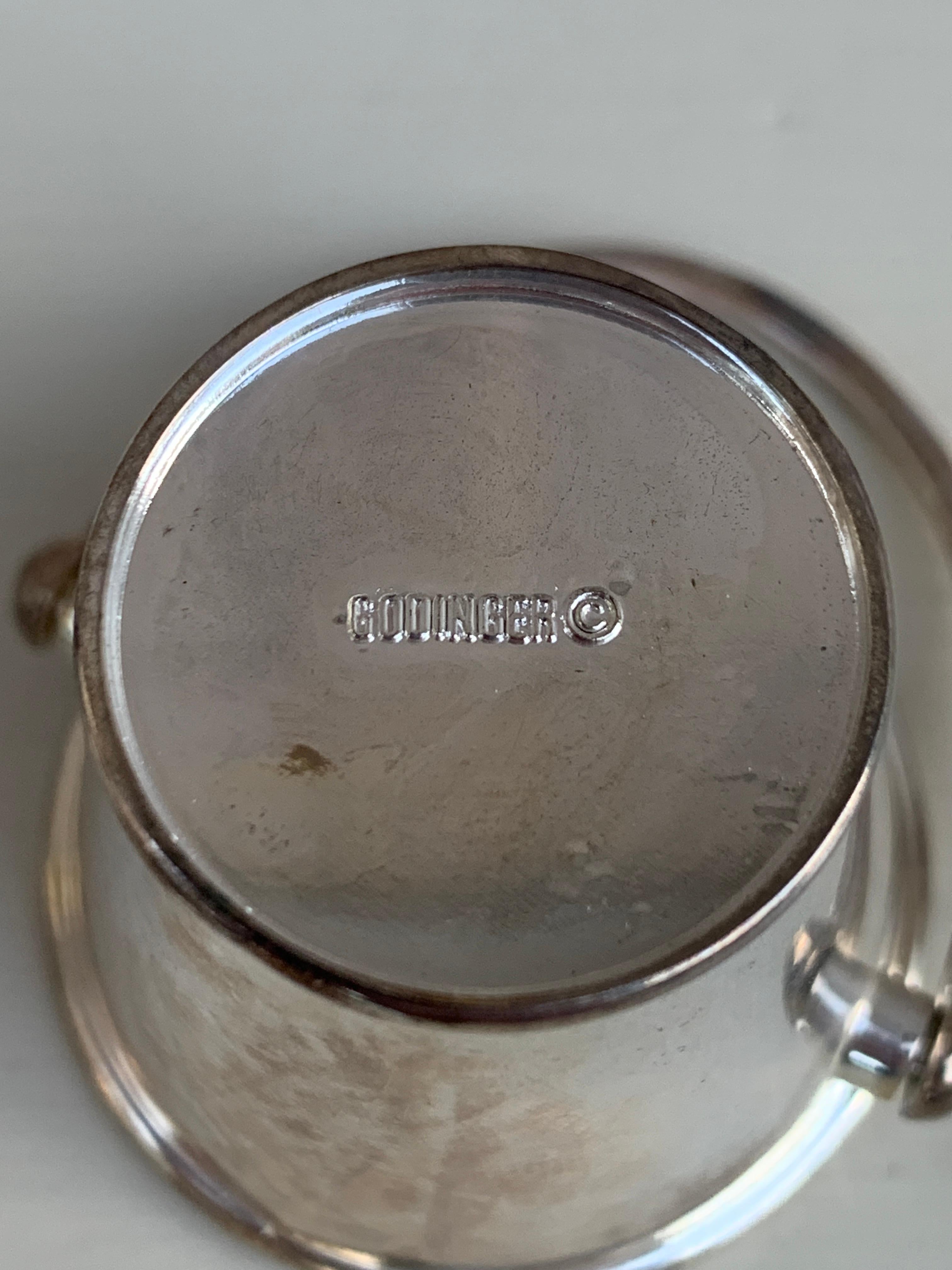 Silver Godinger Country Garden Pail and Watering Can Salt and Pepper Shakers For Sale 2