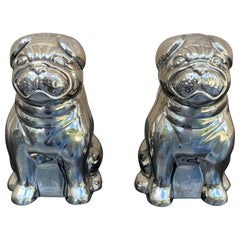 Shakers à sel et poivre en argent Godinger Pug Dog