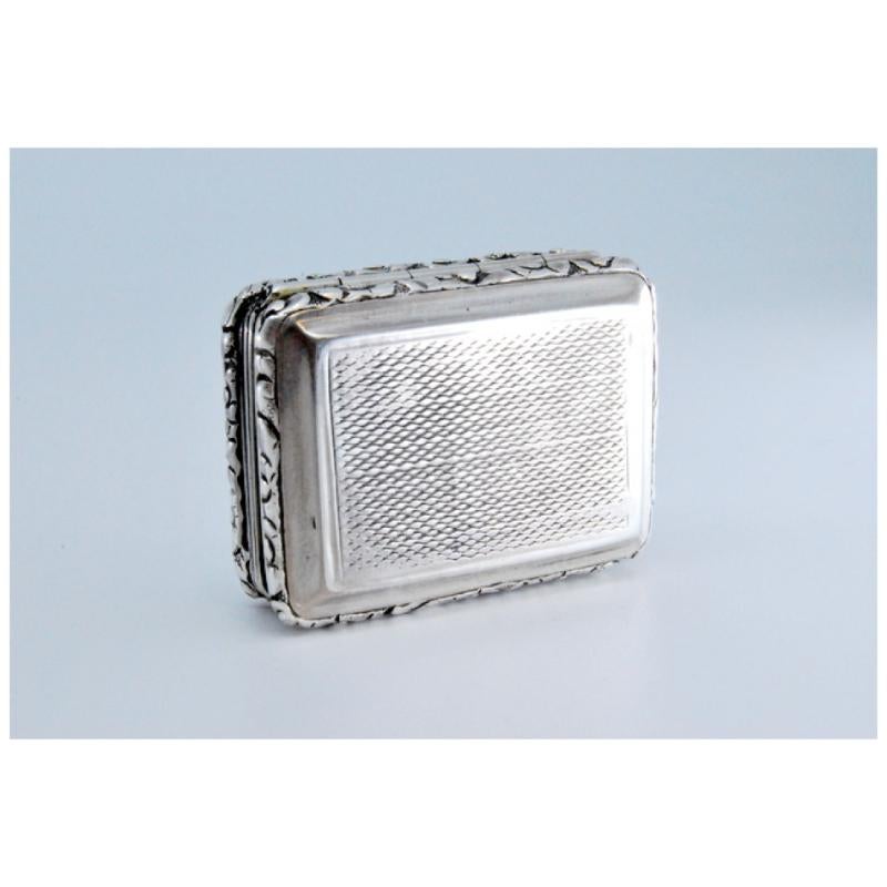 European Silver-gold book-shaped vinaigrette with beaded lid and casing, George IV For Sale