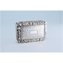 Buchförmige Vinaigrette aus Silber und Gold mit Friesen, Ära Georg IV.