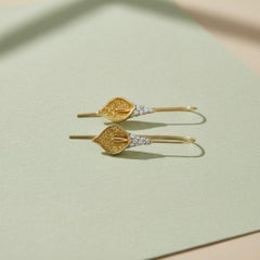 Silver, gold Cala Lily flower earrings