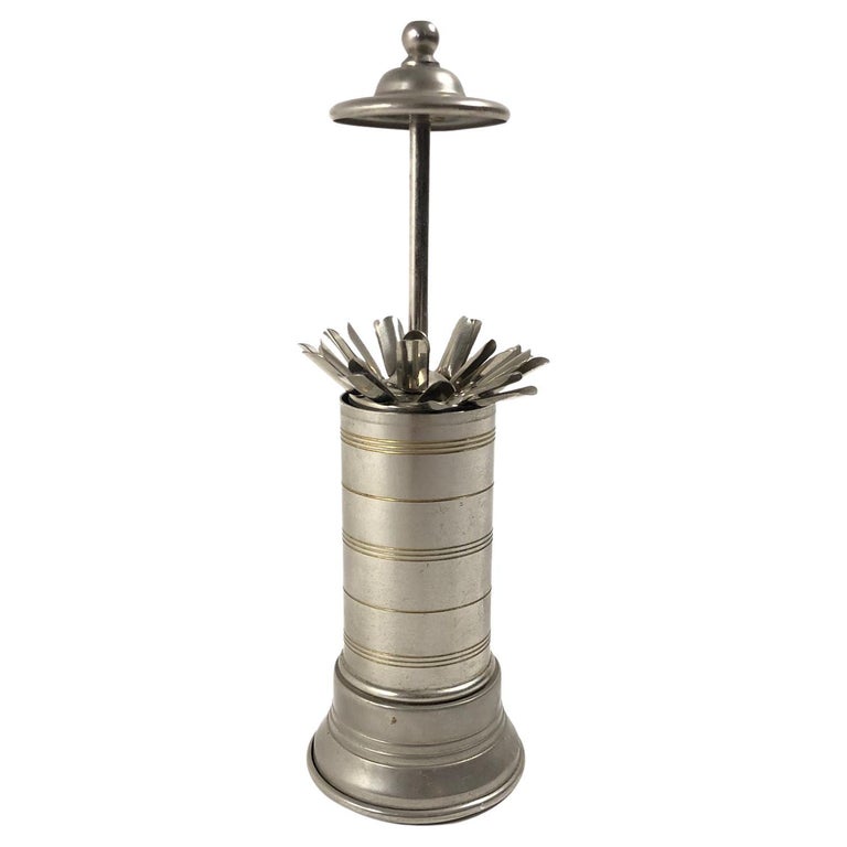 Silver and Gold Cigarette Dispenser and Music Box for Desk, 1970s, Italy at  1stDibs