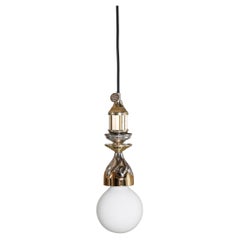 Lampe L1 argentée/dorée par Fletta