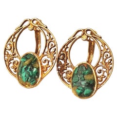 Silver Gold Plated Earrings