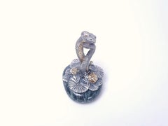 Silver Gold Plated Lotus Snake Miniature by MOISEIKIN