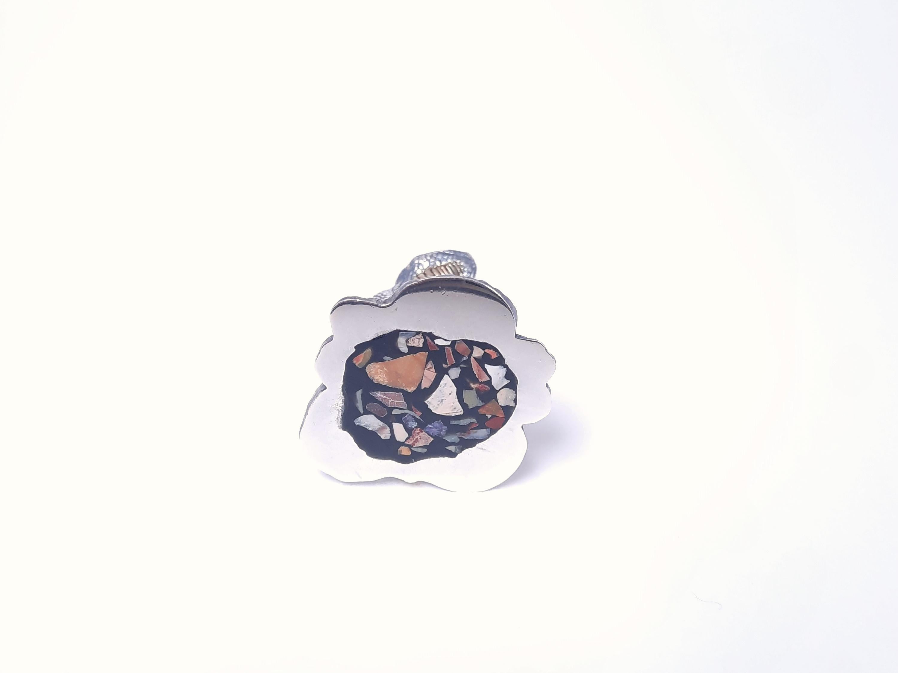 da uomo o donna Miniatura del serpente Lotus in argento placcato oro di MOISEIKIN in vendita