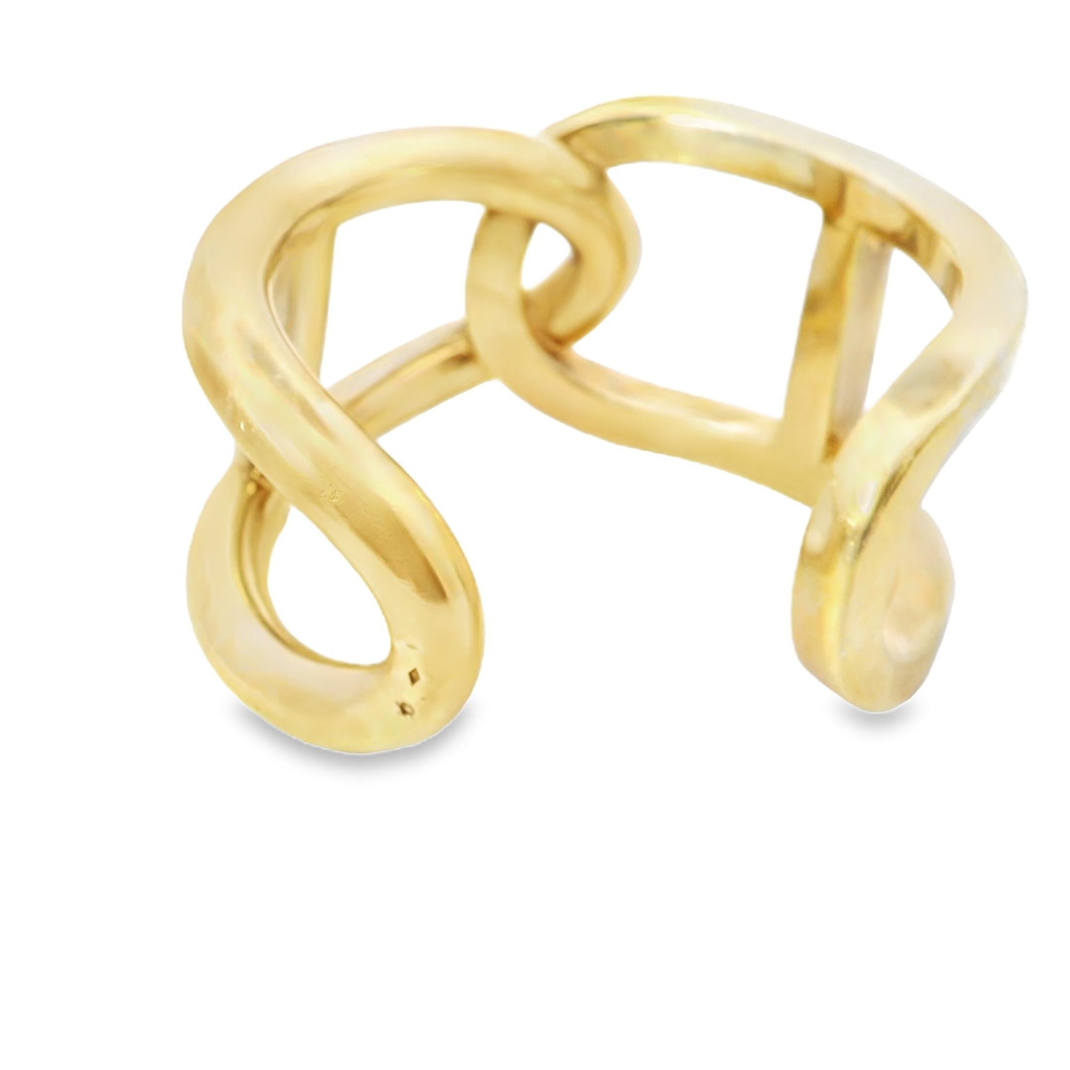 Bracciale Nautico Hermes placcato oro e argento In condizioni buone in vendita a New York, NY