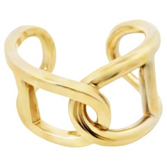 Silver Gold Plated Nautical Hermes Bangle