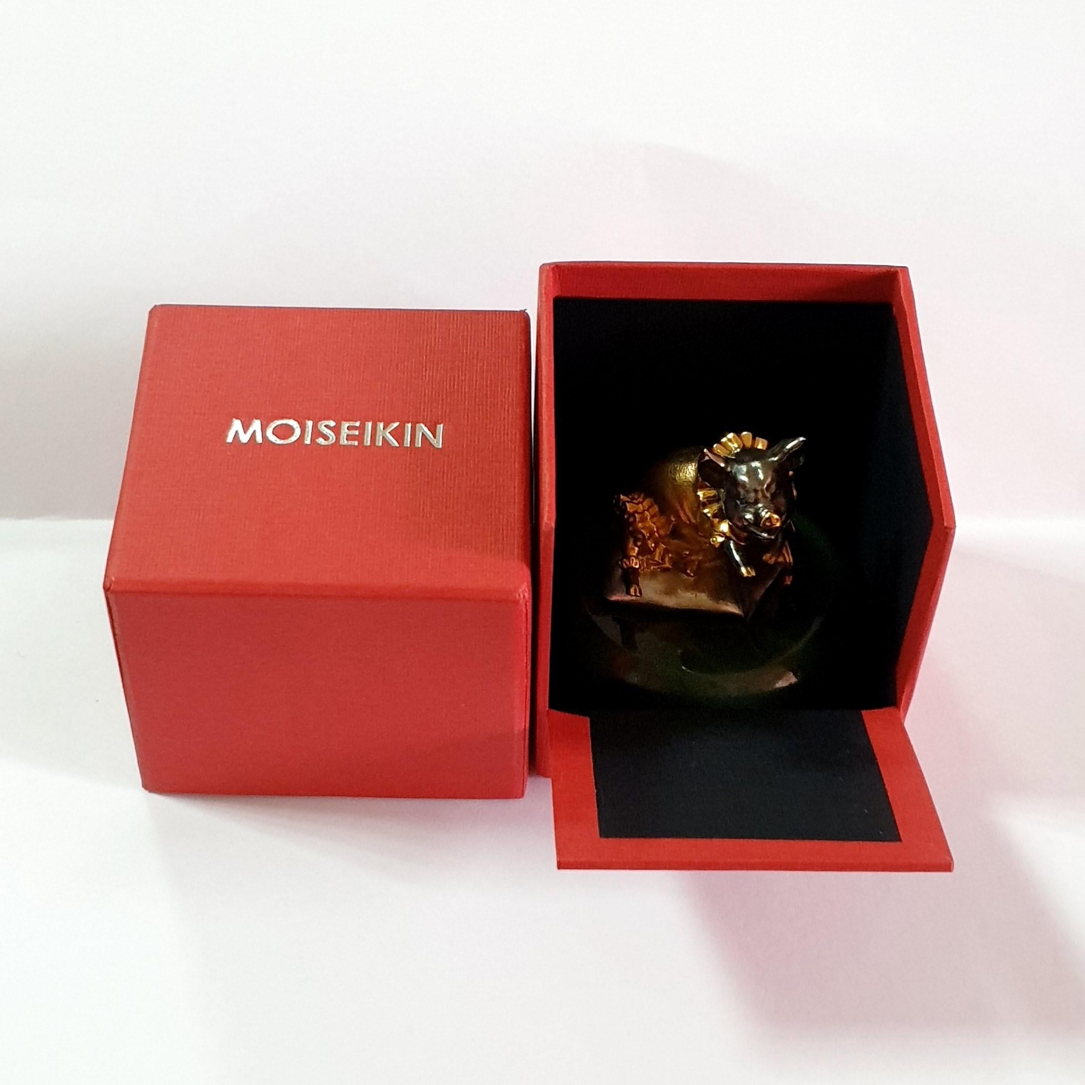 Miniatura de Cerdo bañado en Oro Plateado con una Bolsa Rica en Nuevo estado para la venta en Hong Kong, HK