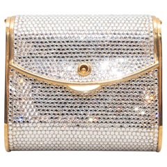 Silver & Gold-Tone Judith Leiber Crystal-Embellished Mini Clutch