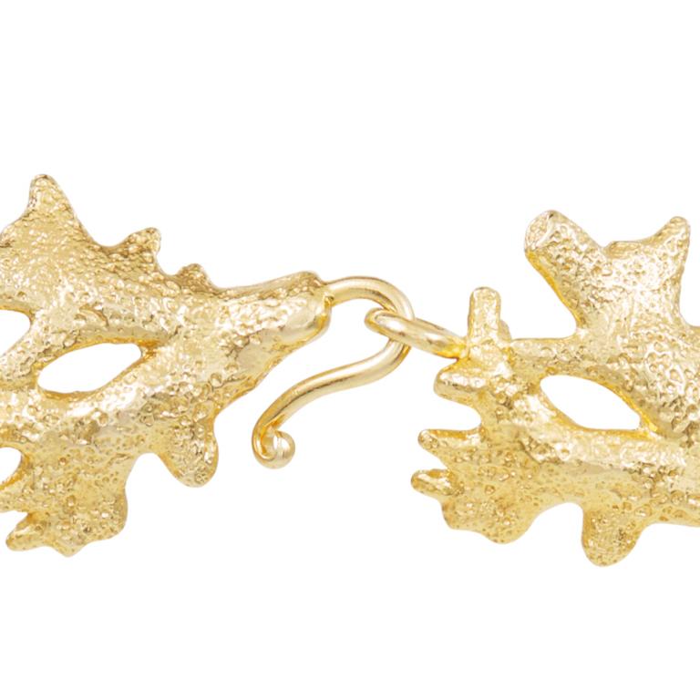 Effortless glamour and uniquely delightful the Reef vermeil bracelet is simply sumptuous. Vermeil is sterling silver which is plated with 18 carat gold. 

Esther Eyre has been designing and making precious jewellery for over twenty years. She