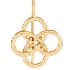 Silver Gold Vermeil Quatrefoil Earrings
