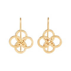 Silver Gold Vermeil Quatrefoil Earrings