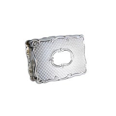 Silver-gold vinaigrette box with corded lid trim, George IV period