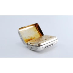 Silver-gold vinaigrette box with engraving, Victorian period