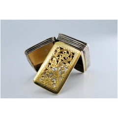 Silver-gold vinaigrette with engraving on both sides, William IV era