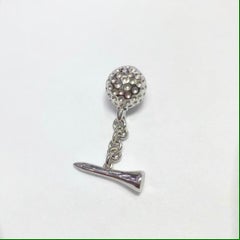 Solid Sterling Silver Golf Ball Chain Cufflinks