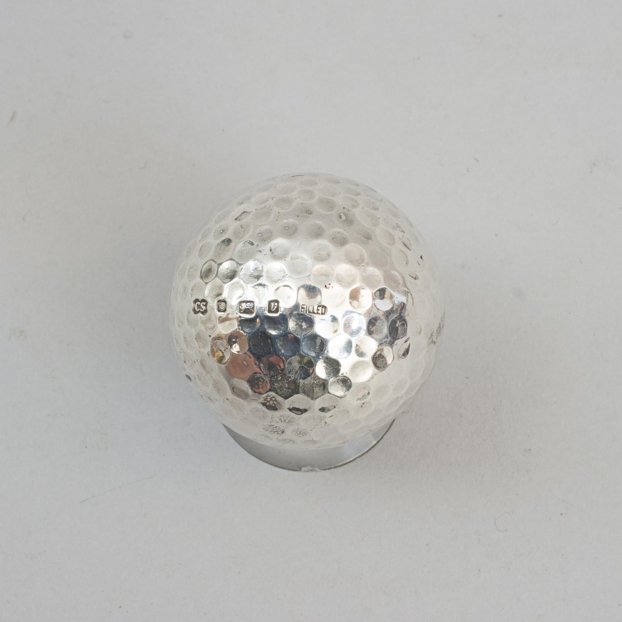 Silver Golf Ball In Good Condition For Sale In Oxfordshire, GB