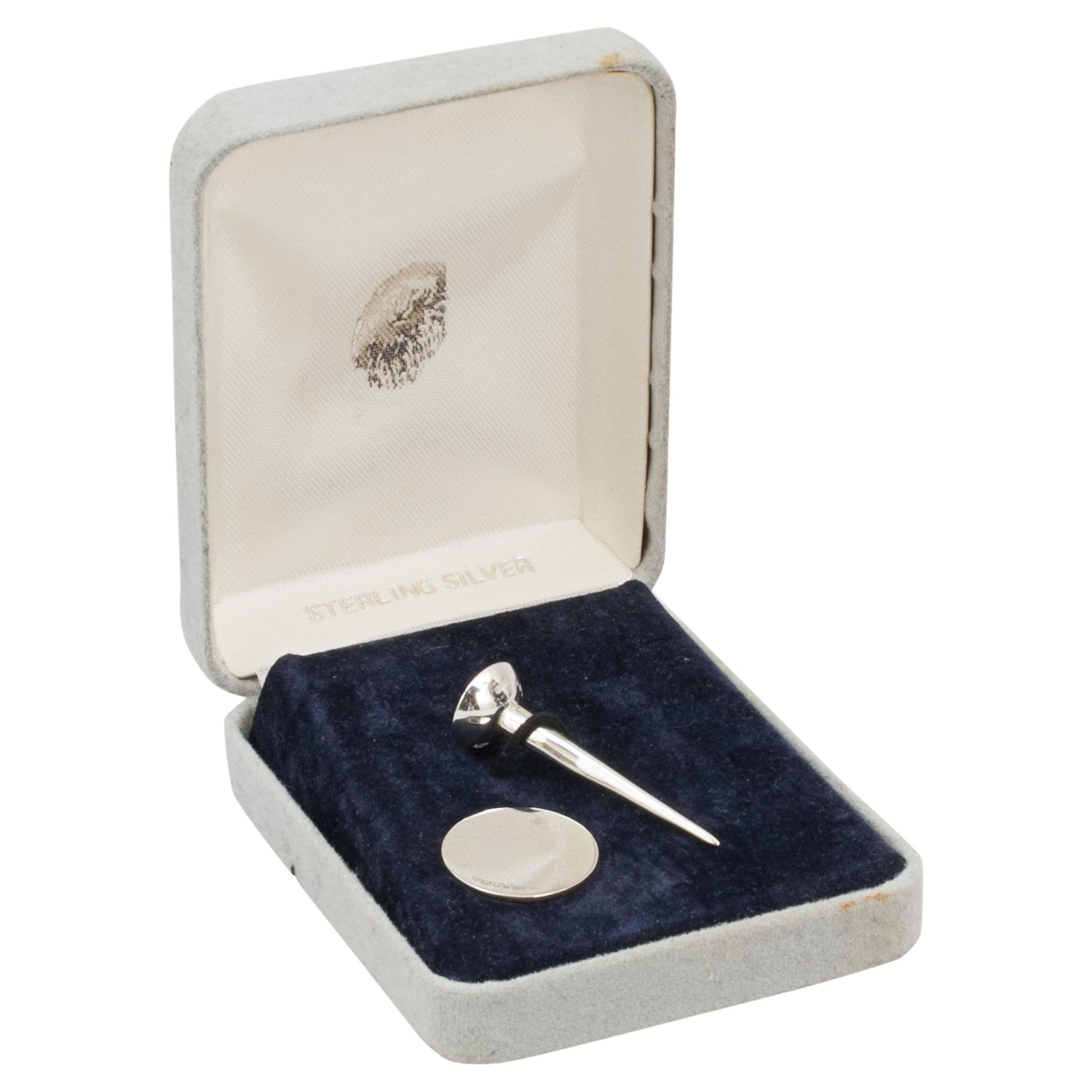 Silver Golf Tee and Ball Marker For Sale