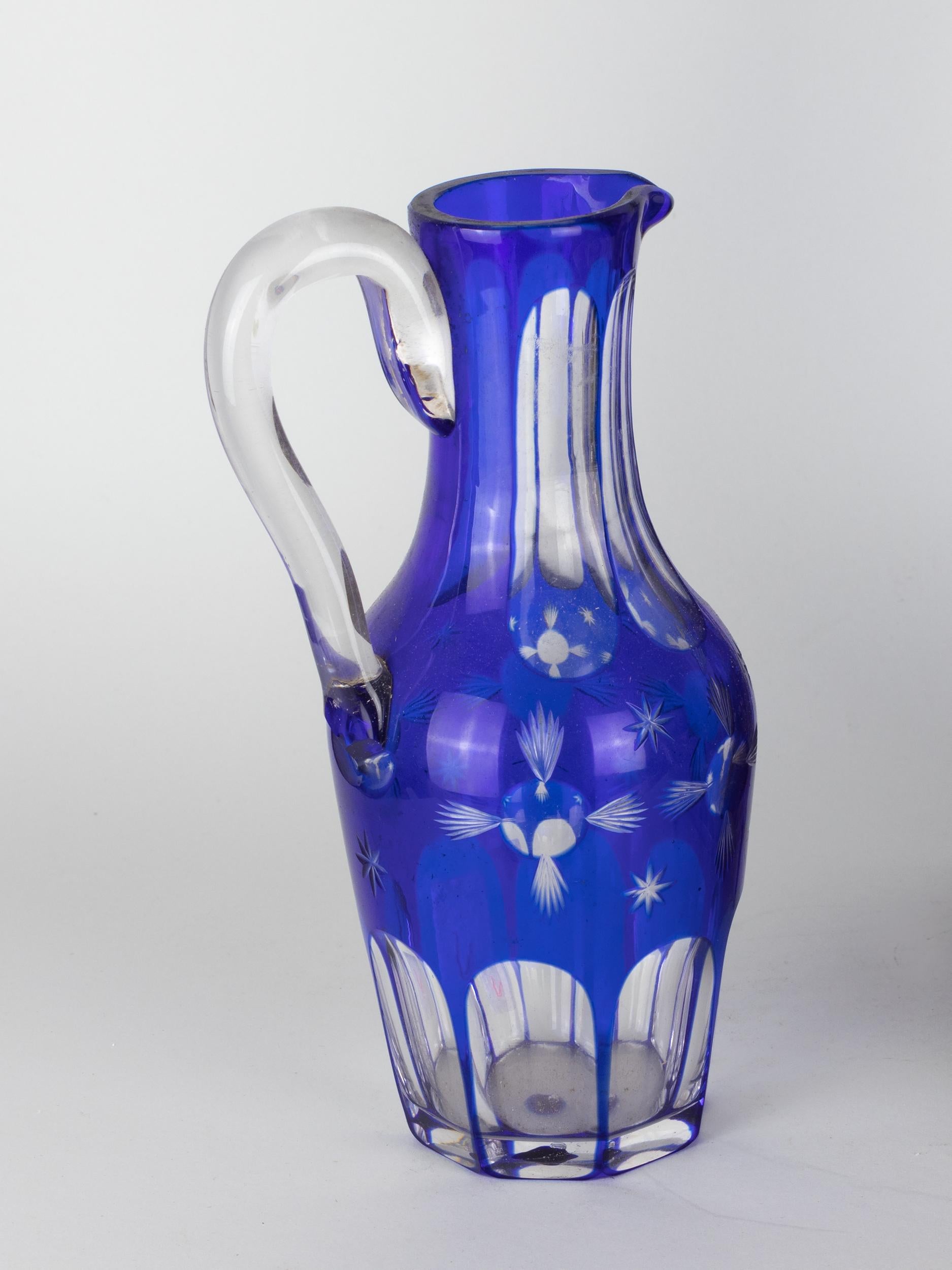 Silver Gondola Venice Cobalt Blue Silver Cruet, 19th Century In Good Condition For Sale In Lisbon, PT