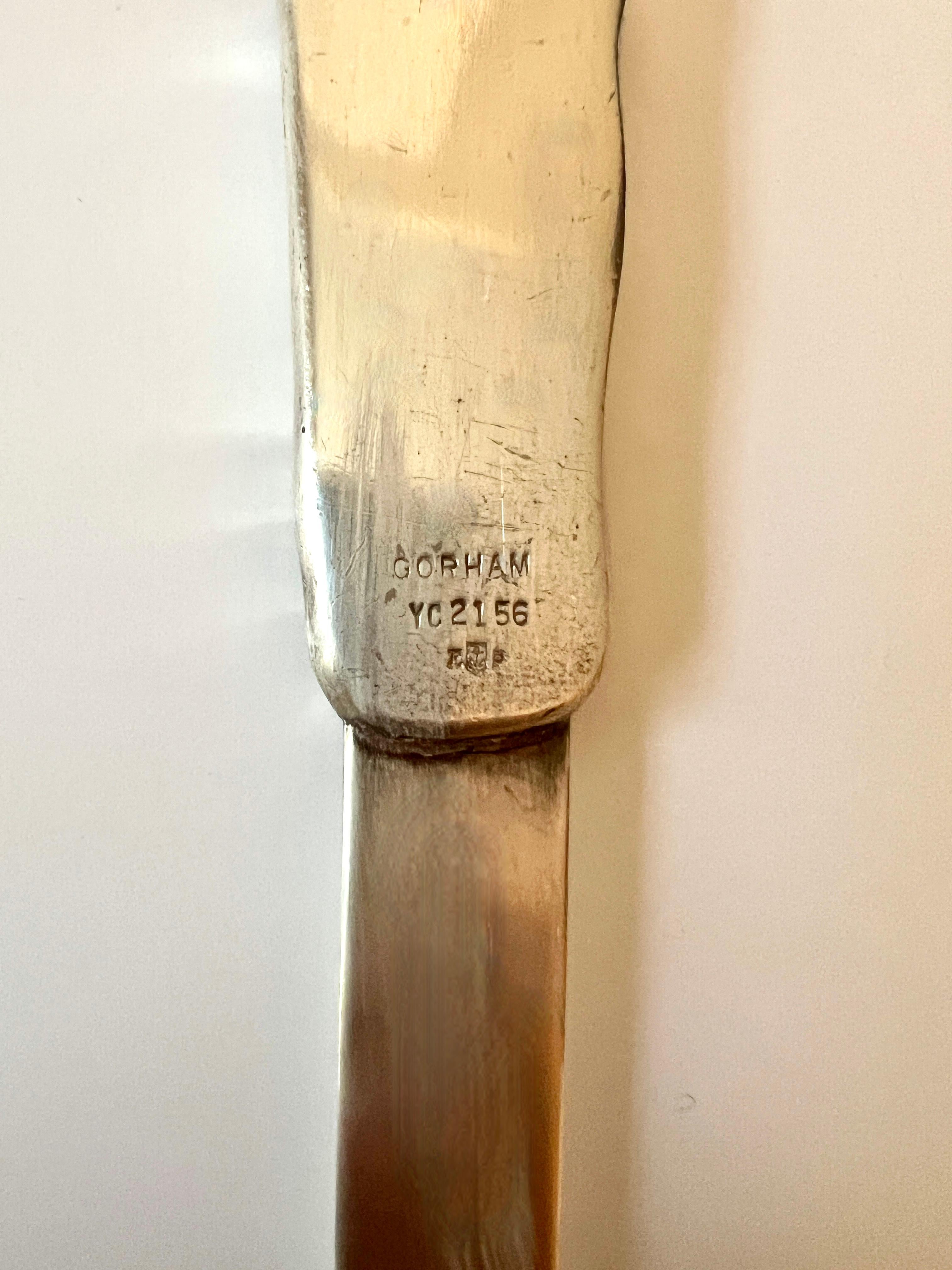 Silver Gorham Letter Opener with  Repoussé Flower and Vine Detailing 2