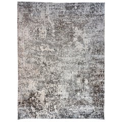 Silber Silbergrauer Teppich im abstrakten Design