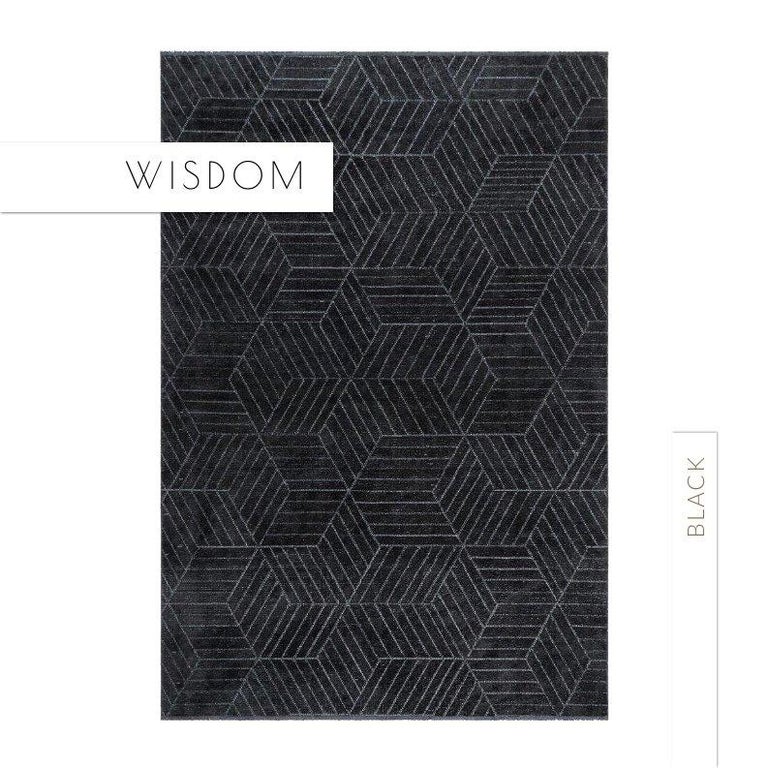 Silver Diamond Pattern Rug Silver Gray and Black Triangle Diamond Geometric Pattern Rug with Shine ...