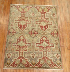 Antiker türkischer Silbergrauer Silberteppich