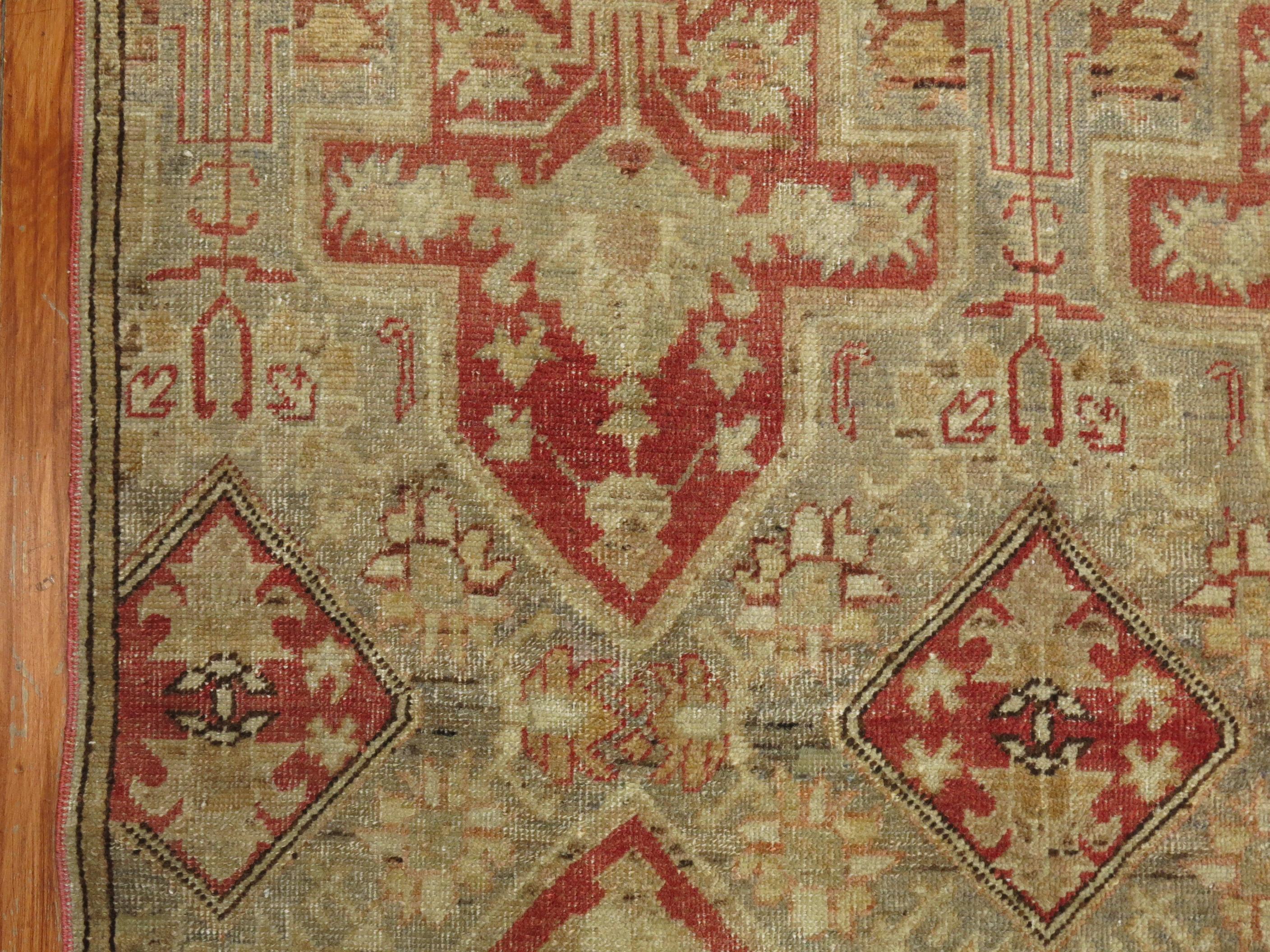 20th Century Silver Gray Antique Turkish Rug For Sale