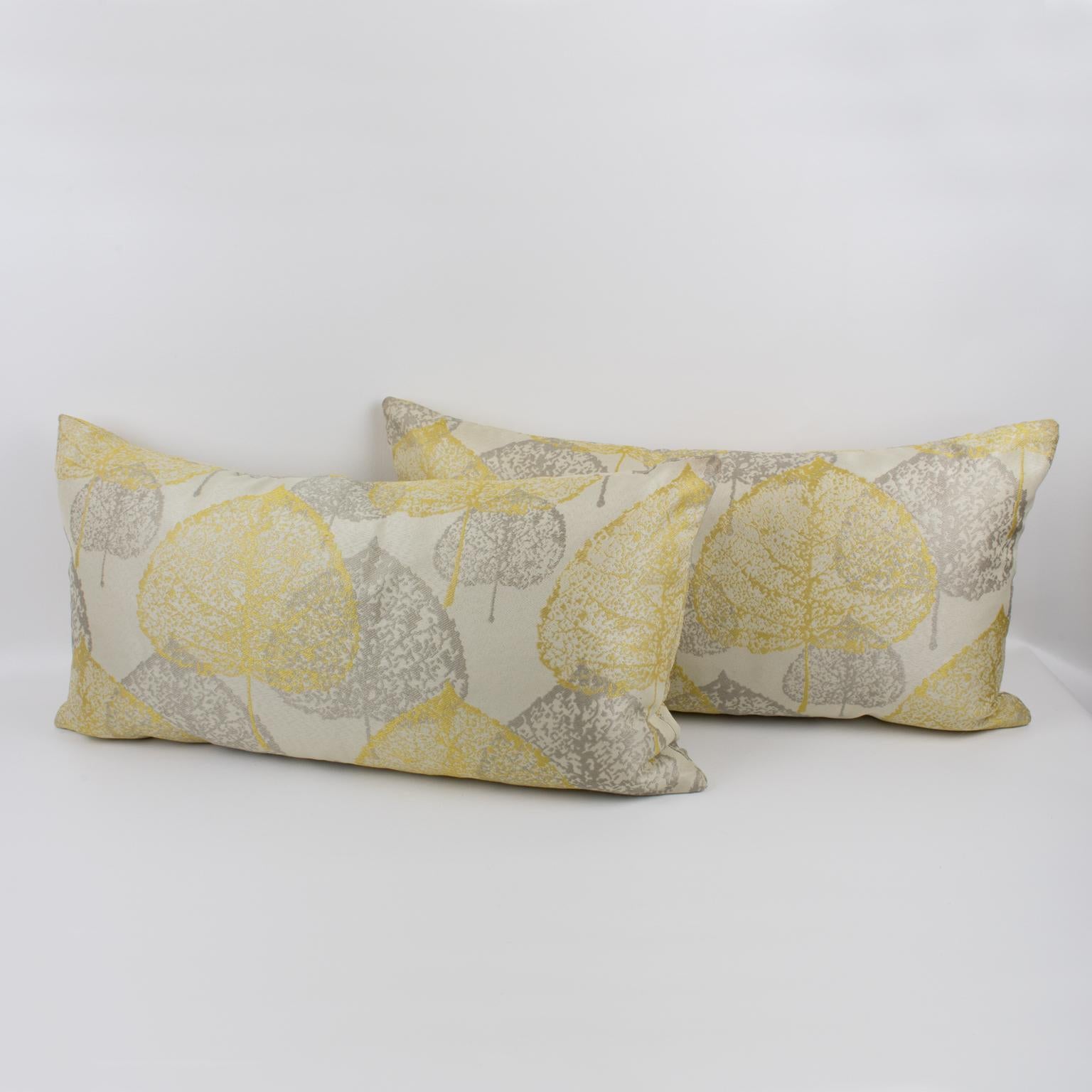 Silver Gray Yellow Damask Throw Pillow Yellow Silver Gray Damask Throw Pillow