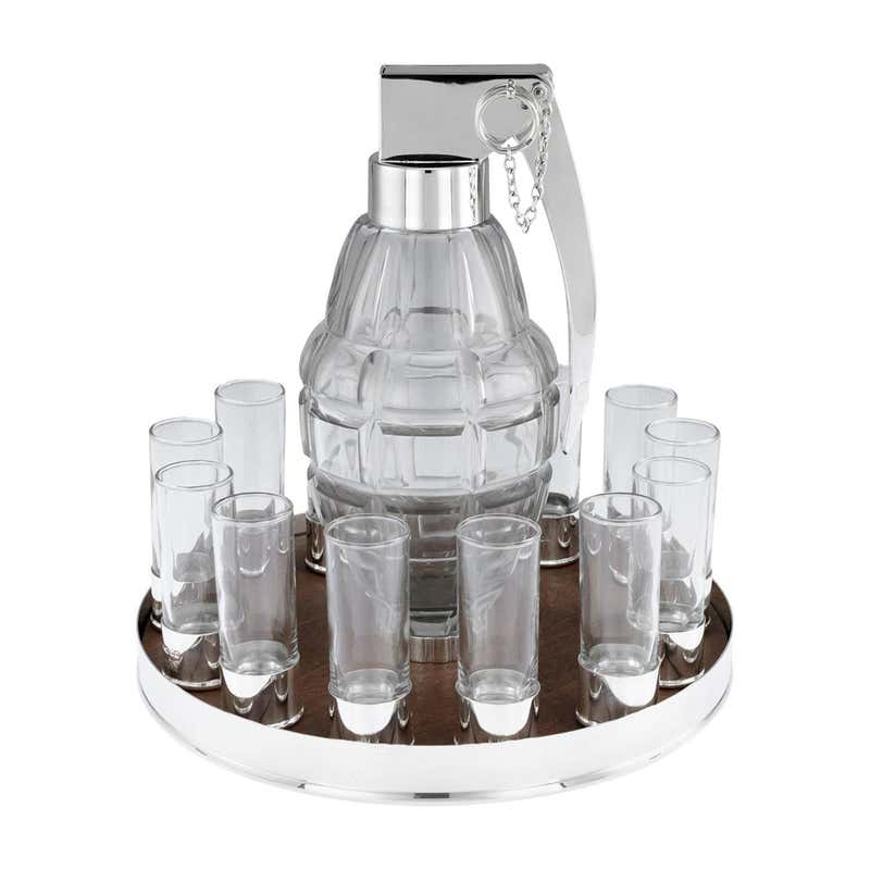 Russian Eight-Piece Silver and Glass Vodka Set, circa 1880 For Sale at ...