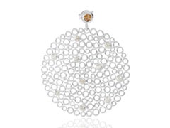 Silver Grey and Cinnamon Diamond Earrings