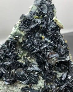Silver Grey Hematite Rossetts Crystals With Titanite From Pakistan