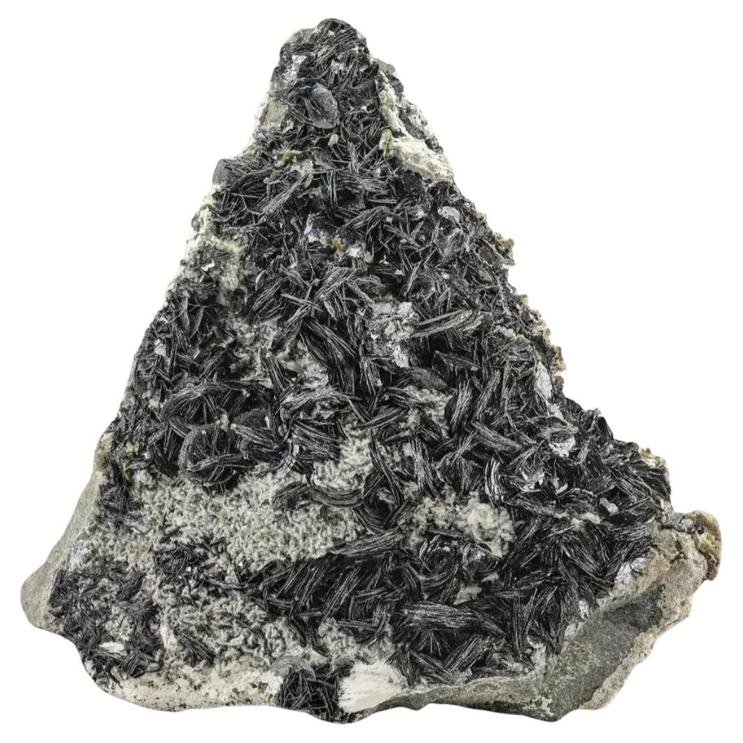 Cristalli di ematite Rossetts grigio argento con titanite dal Pakistan in vendita