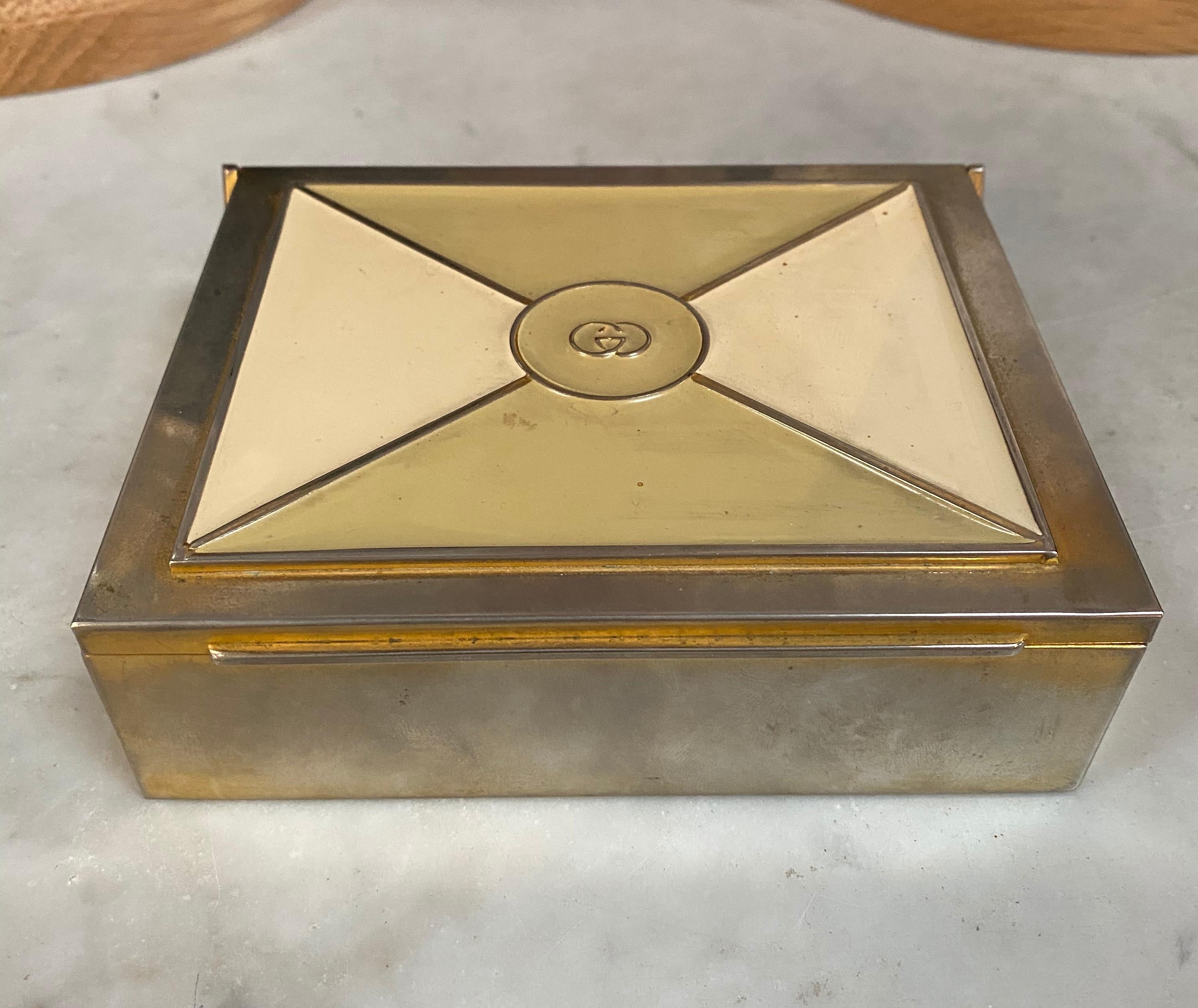 Mid-Century Modern Silver Gucci Box, Italy, 1970s