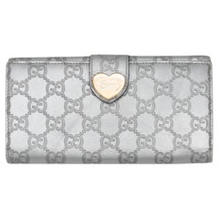 Silber Gucci Guccissima Kontinentales Portemonnaie