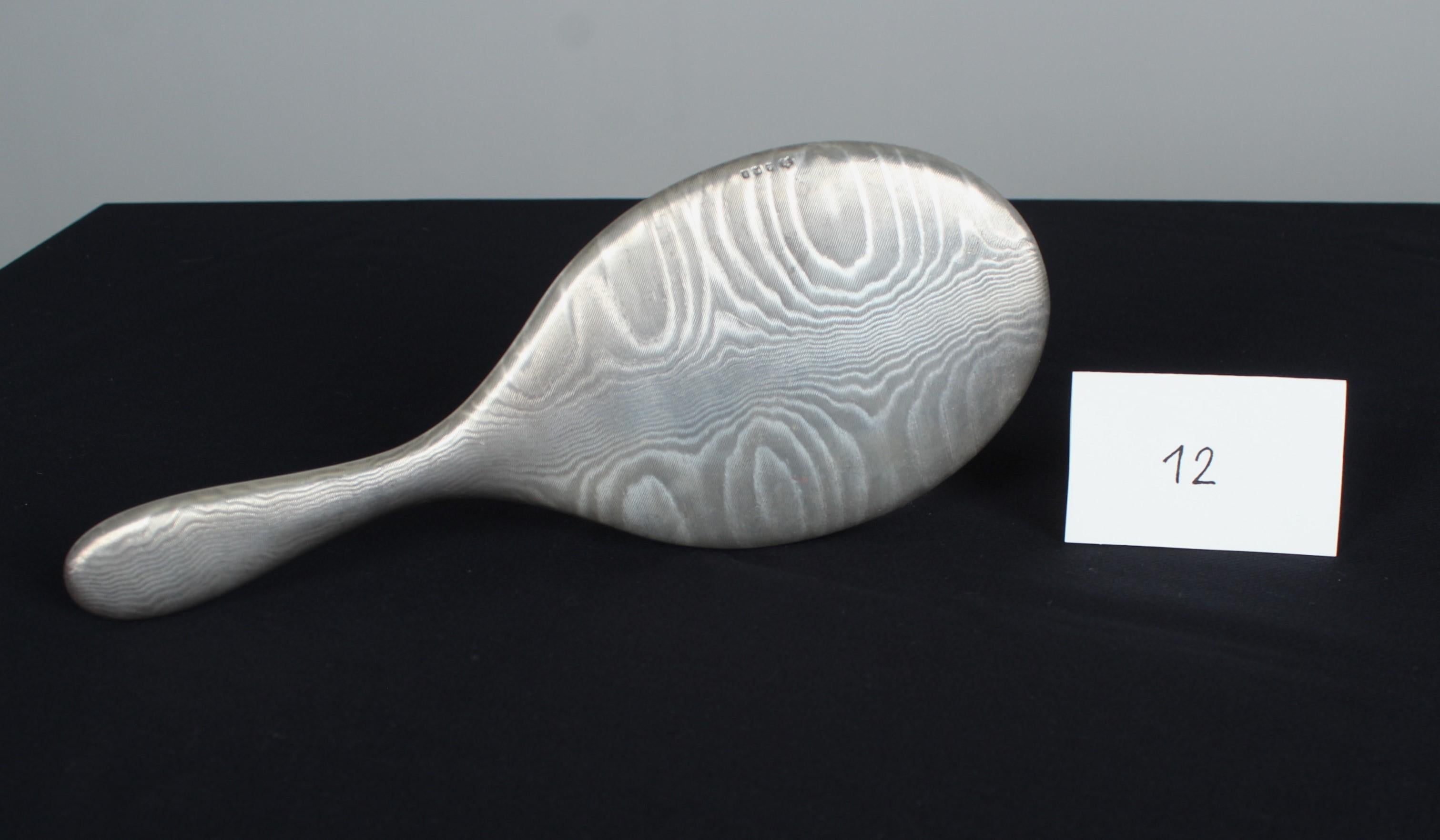 Silver Guilloché Hand Mirror By Provenance of Paul Wunderlich, 1909, 925 Silver For Sale 5