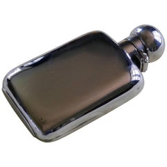 Used Silver Hallmarked Hip or Pocket Flask, 1896
