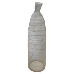 Silver Hand Knitted Mesh Tall Vase, Indonesia, Contemporary