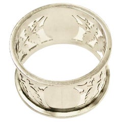 Silver Hand Pierced Napkin Ring, William Hutton & Sons Ltd, Sheffield Assay, 1902