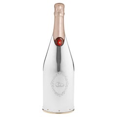 Silber handgefertigtes Hochzeitsgeschenk, Champagnerdeckel handgefertigt, reines Silber, Italien