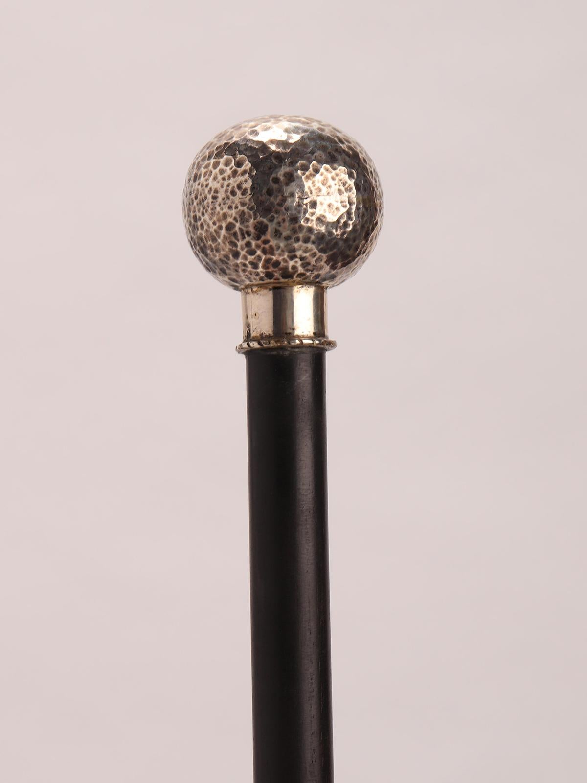 Silver Handle Walking Stick, France, 1900 In Good Condition For Sale In Milan, IT