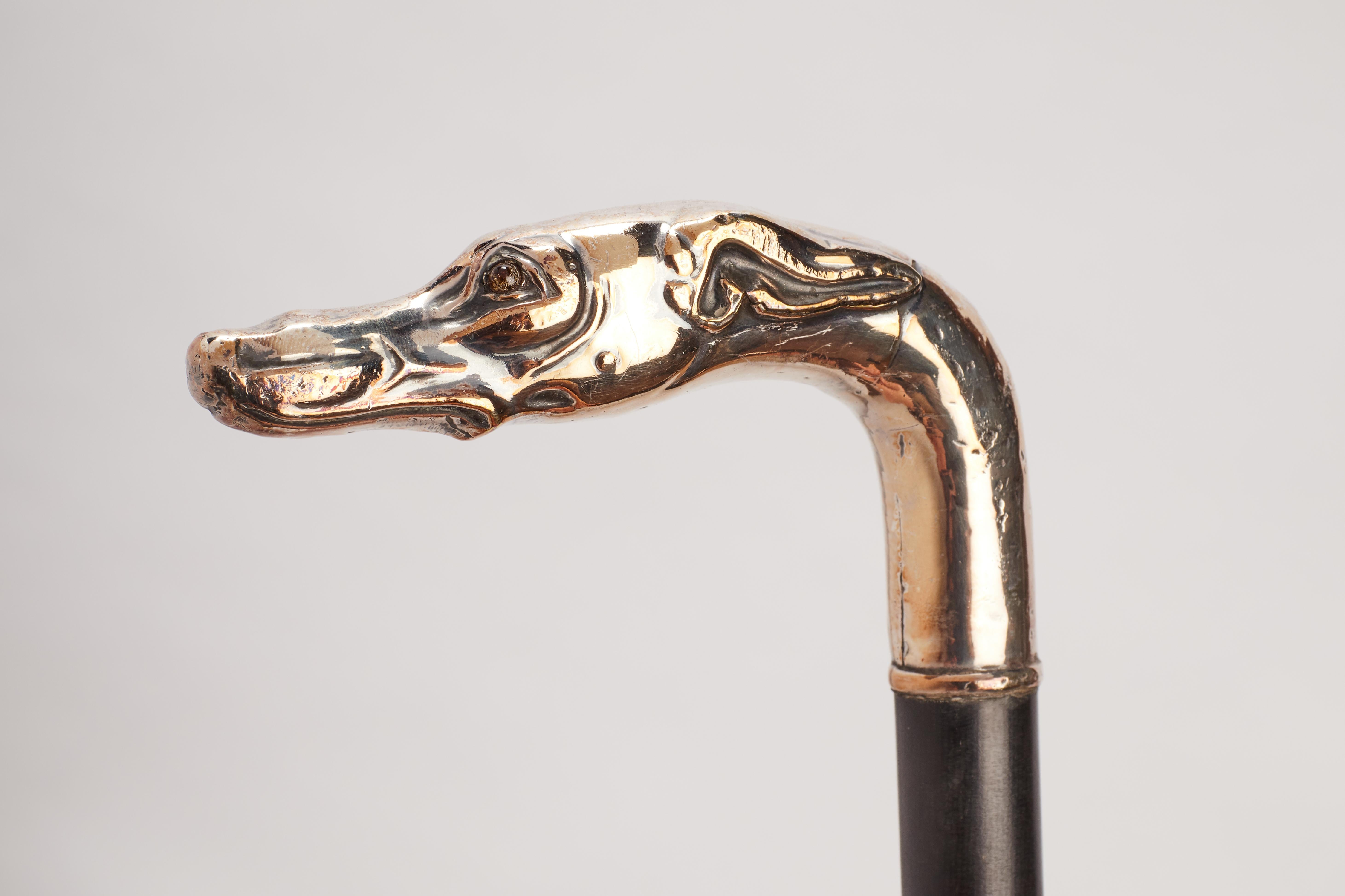 Early 20th Century Silver Handle Walking Stick, Germany, 1900