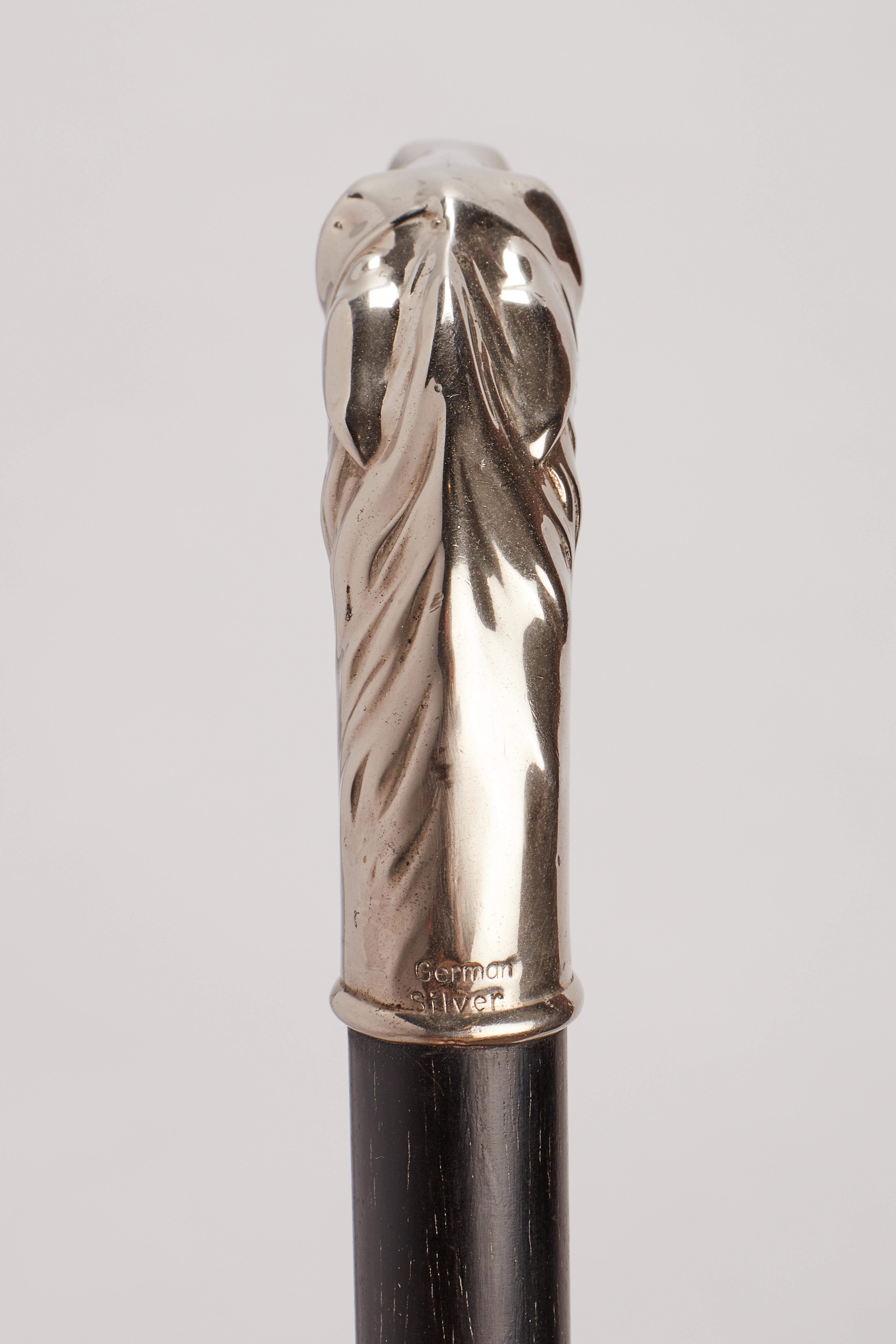 Silver Handle Walking Stick, Germany, 1900 For Sale 1